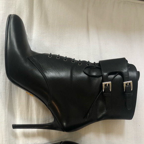 PRADA Lace Up with Buckle Round Toe Boots 36 - Picture 3 of 7